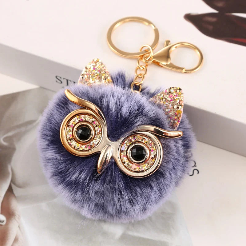 Soft Owl Bag Charm
