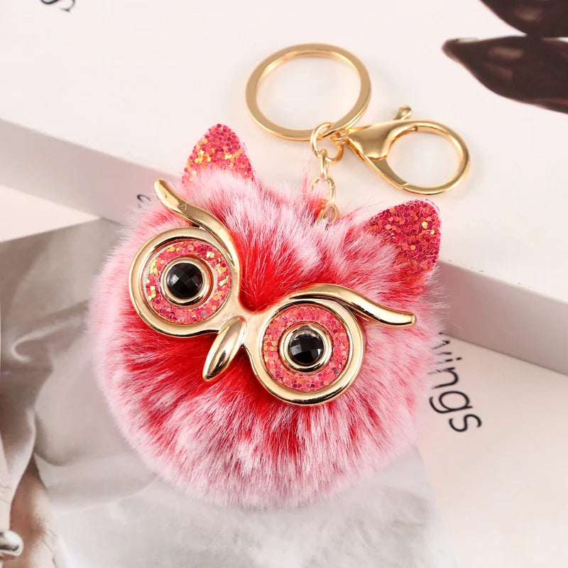 Soft Owl Bag Charm