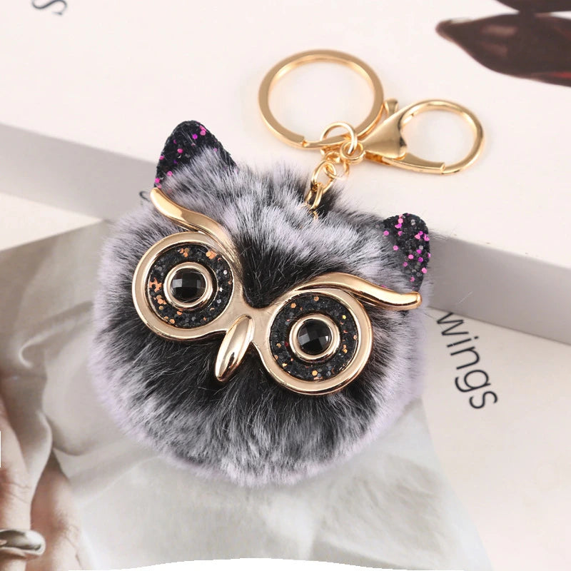 Soft Owl Bag Charm