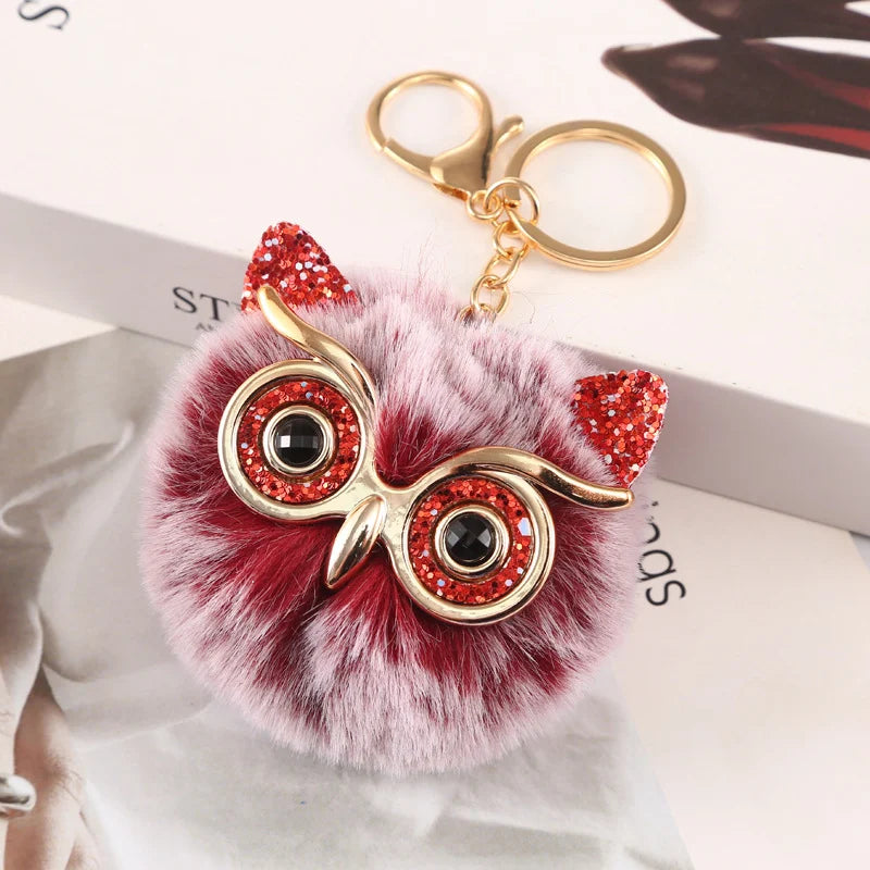 Soft Owl Bag Charm