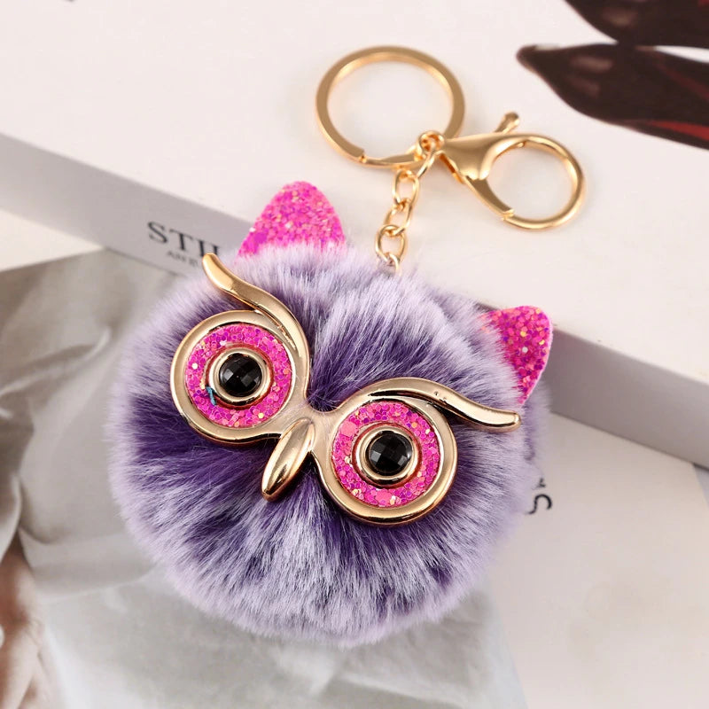 Soft Owl Bag Charm