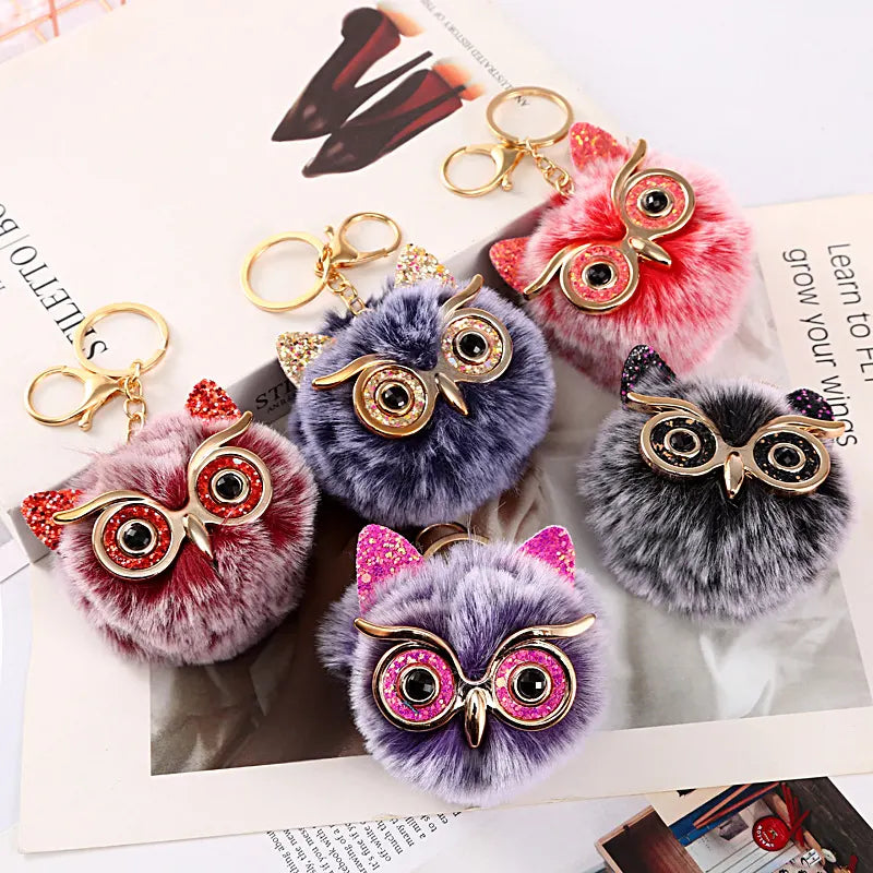 Soft Owl Bag Charm