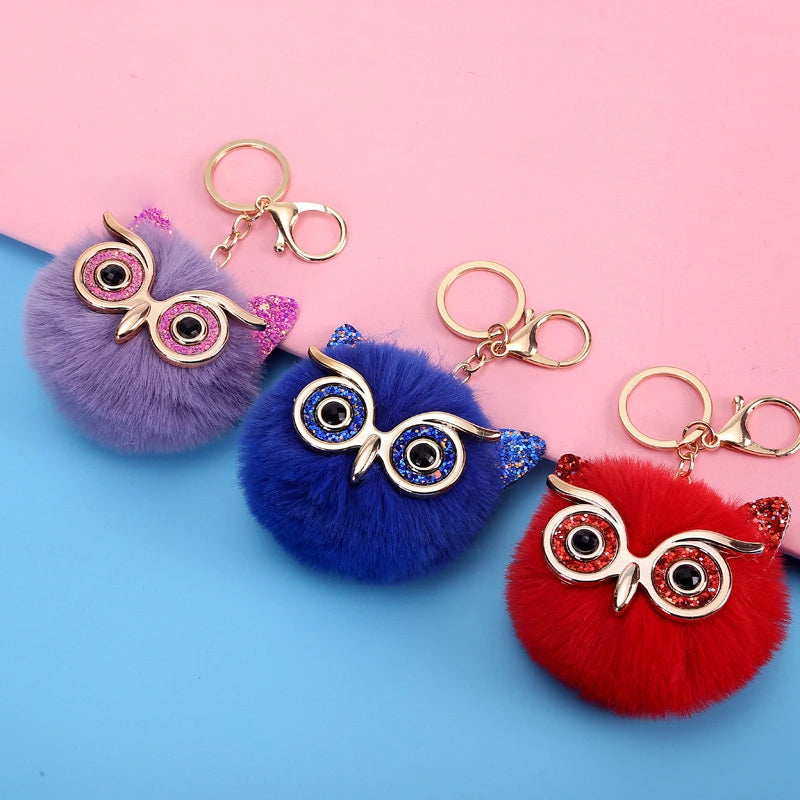Soft Owl Bag Charm