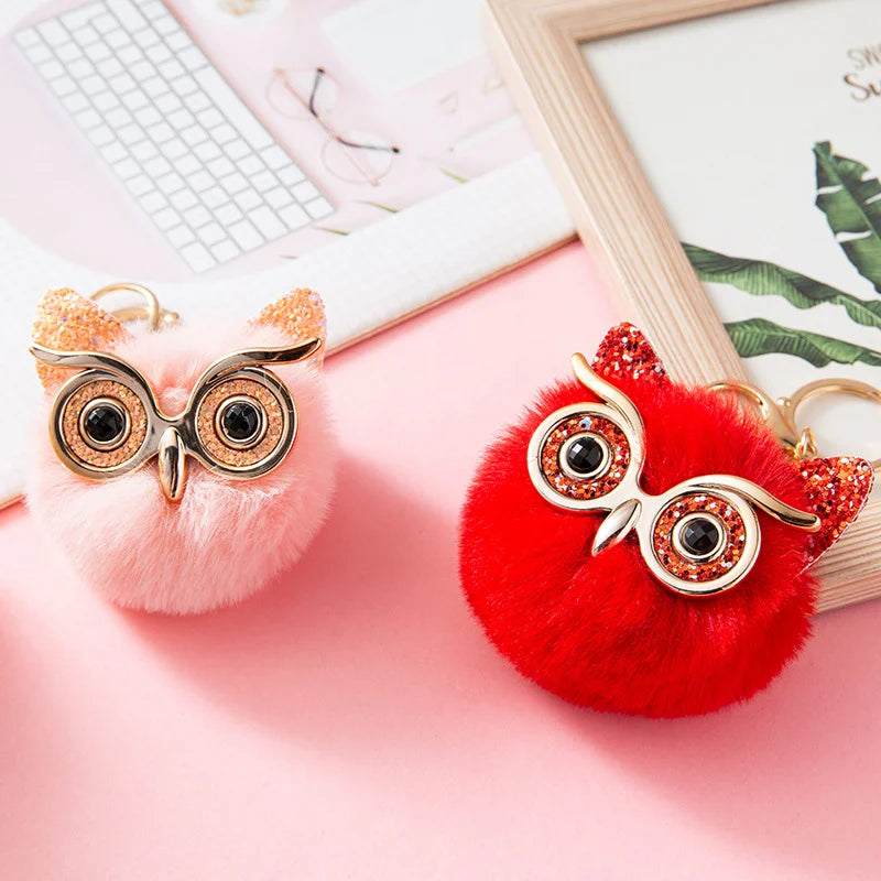 Soft Owl Bag Charm