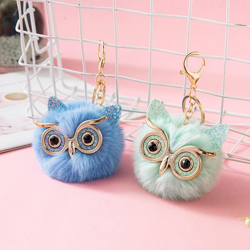 Soft Owl Bag Charm