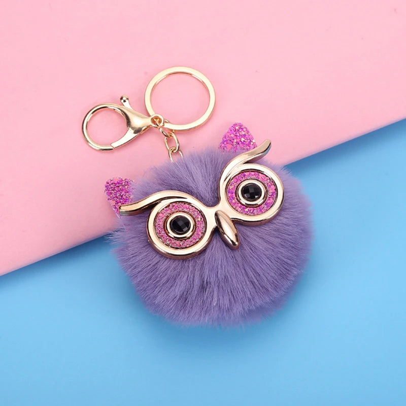 Soft Owl Bag Charm
