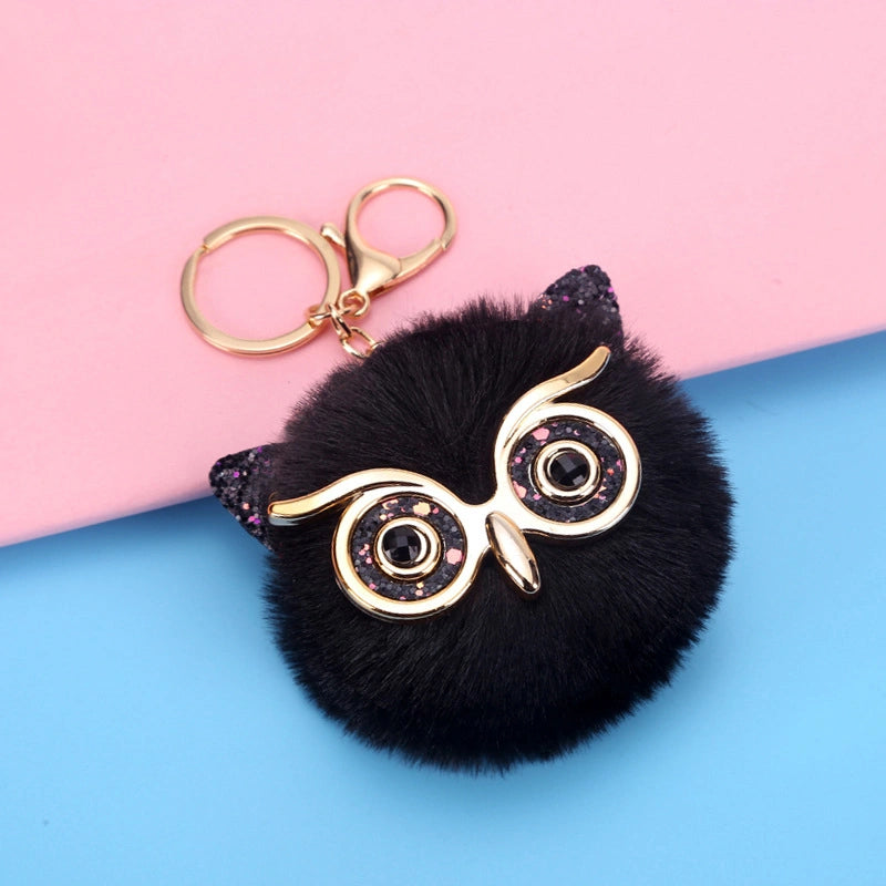 Soft Owl Bag Charm