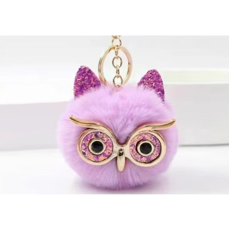 Soft Owl Bag Charm