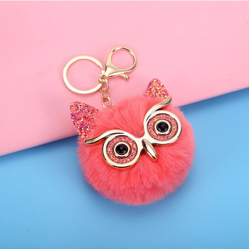Soft Owl Bag Charm