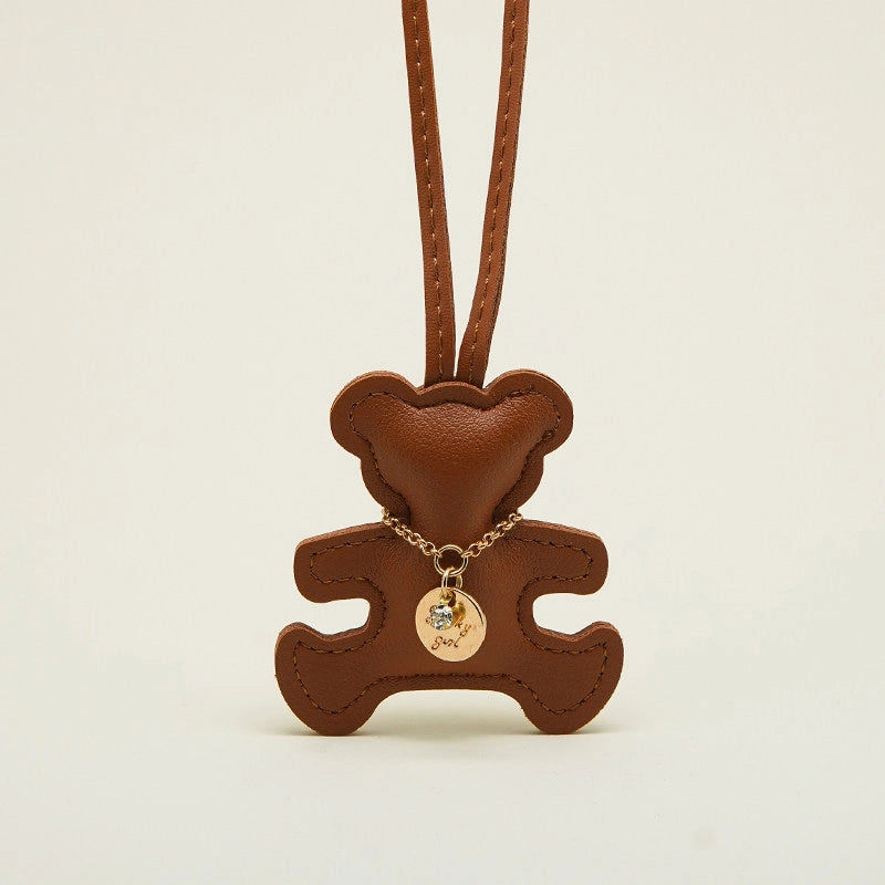 Solid Color Teddy Bear Bag Charm