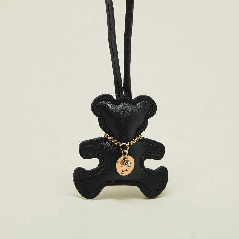 Solid Color Teddy Bear Bag Charm