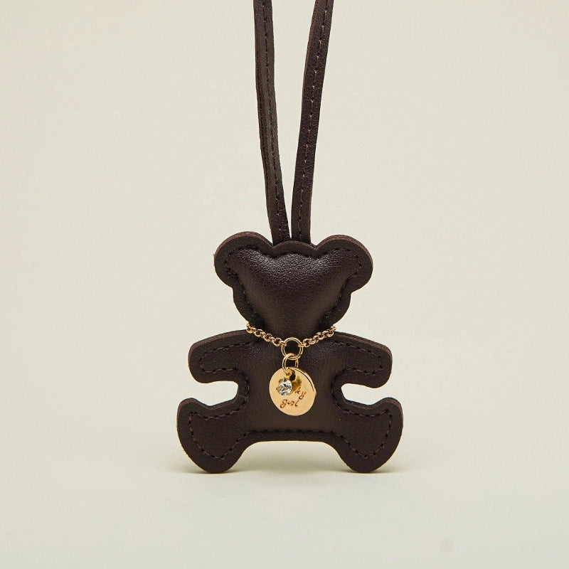 Solid Color Teddy Bear Bag Charm
