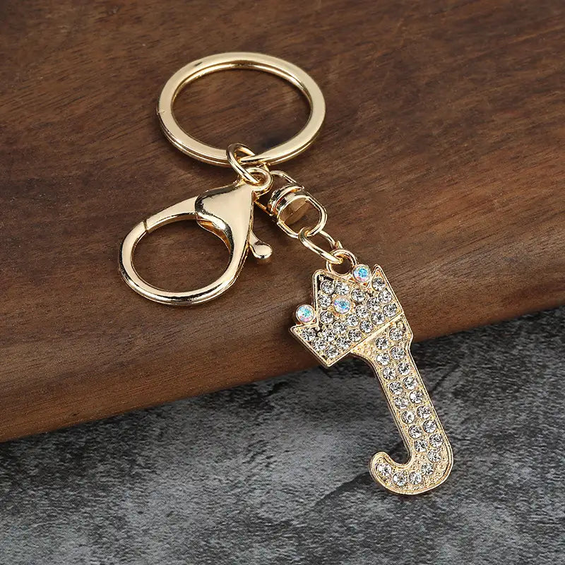 Sparkling Letter Keychain