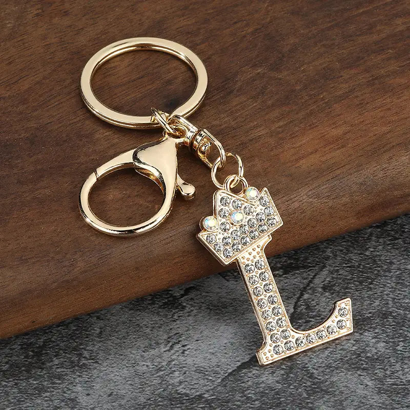 Sparkling Letter Keychain