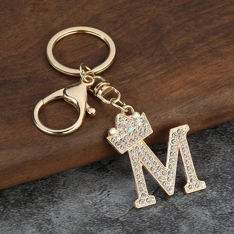 Sparkling Letter Keychain