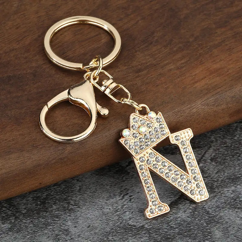 Sparkling Letter Keychain