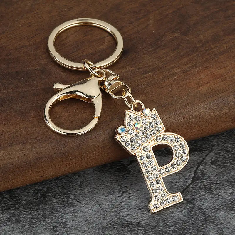 Sparkling Letter Keychain