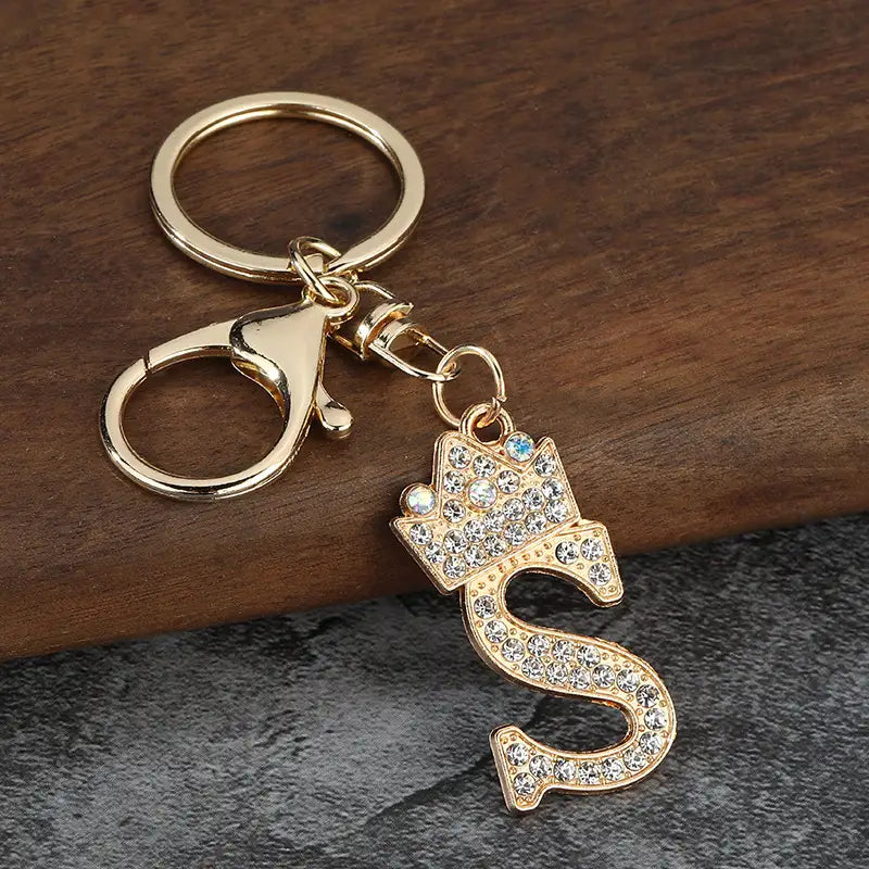 Sparkling Letter Keychain