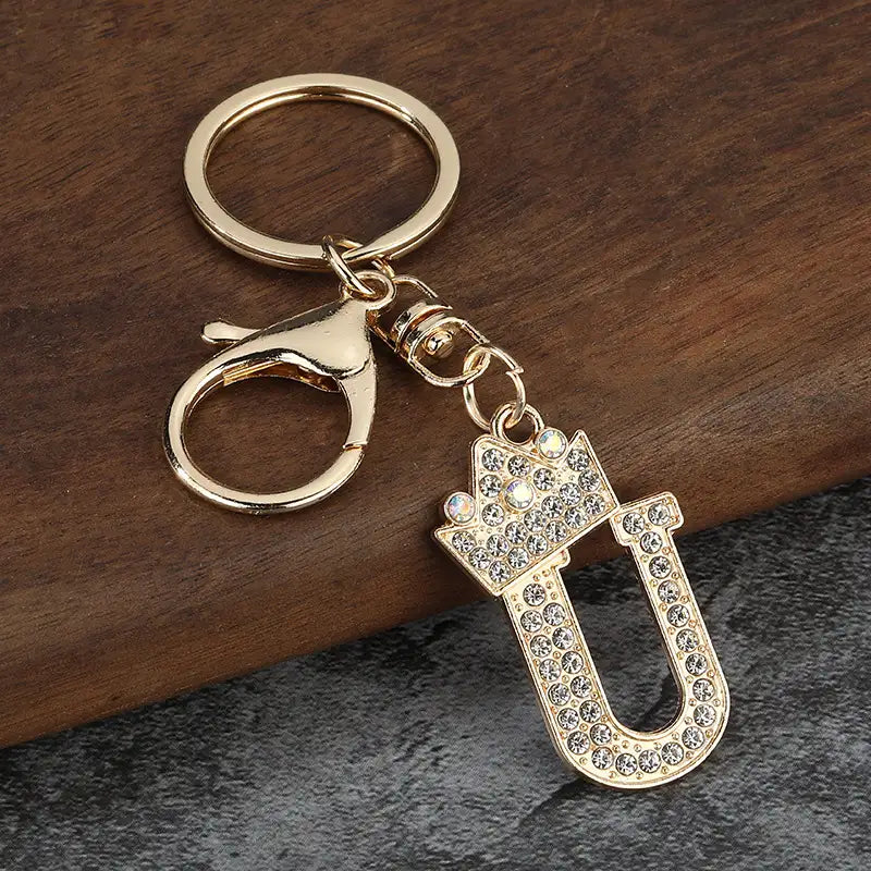 Sparkling Letter Keychain