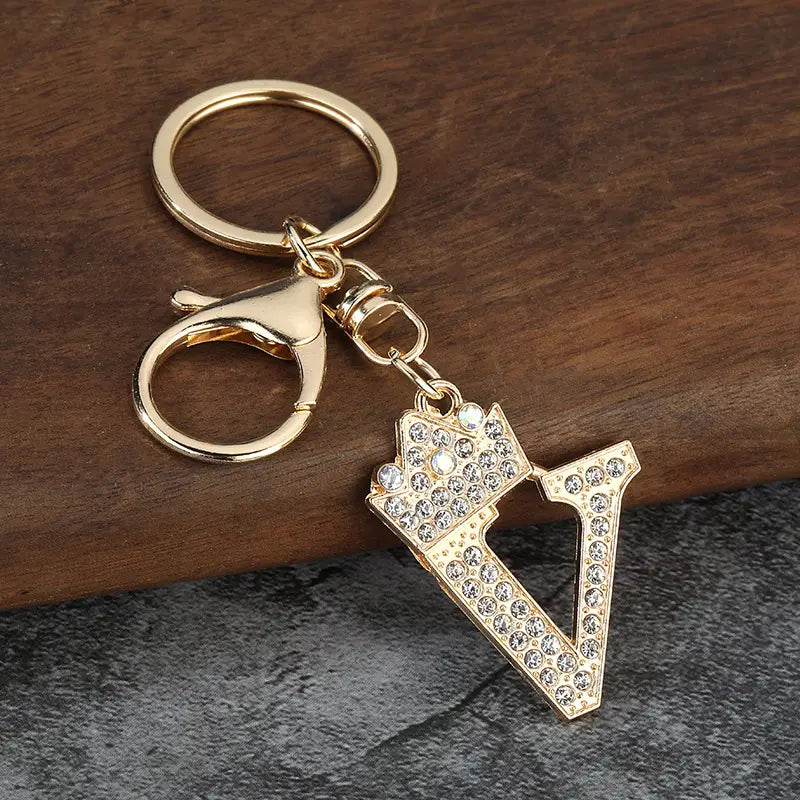 Sparkling Letter Keychain