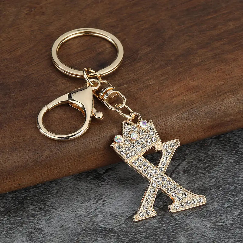 Sparkling Letter Keychain