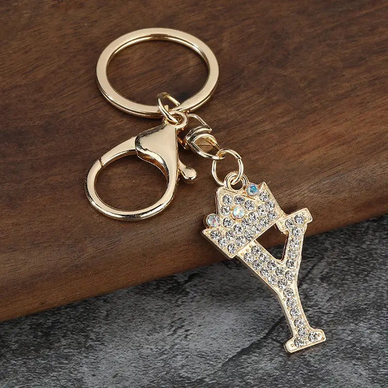 Sparkling Letter Keychain