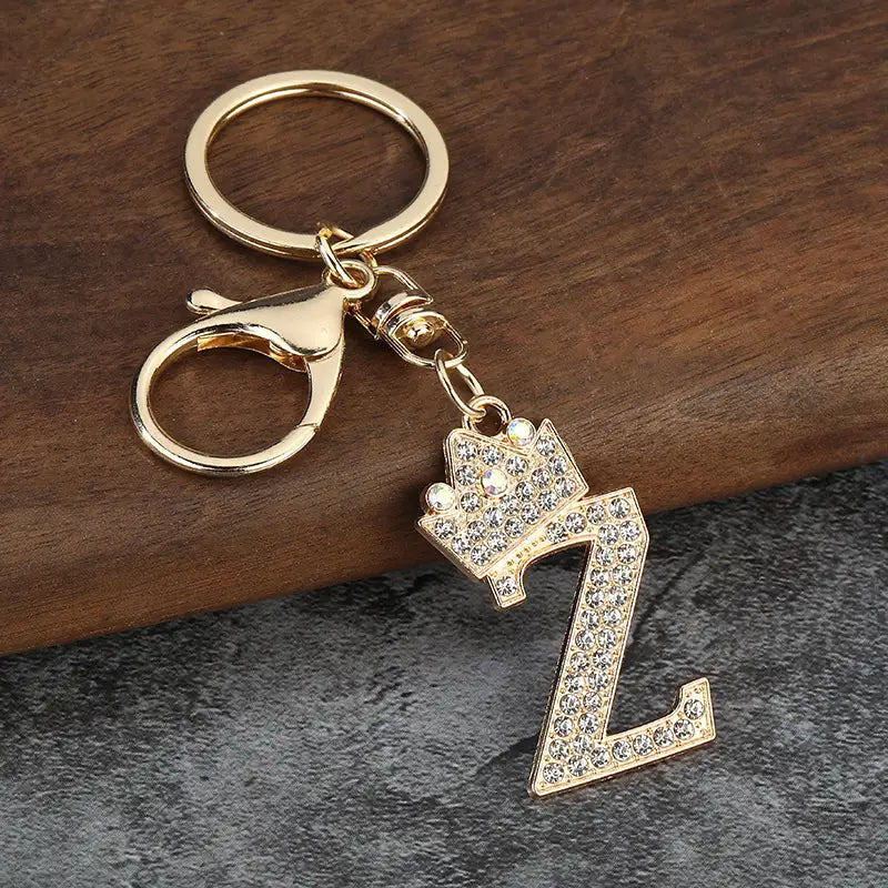 Sparkling Letter Keychain