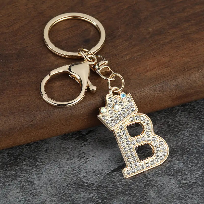 Sparkling Letter Keychain