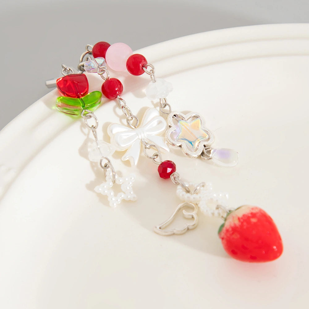 Strawberry Heart Keychain