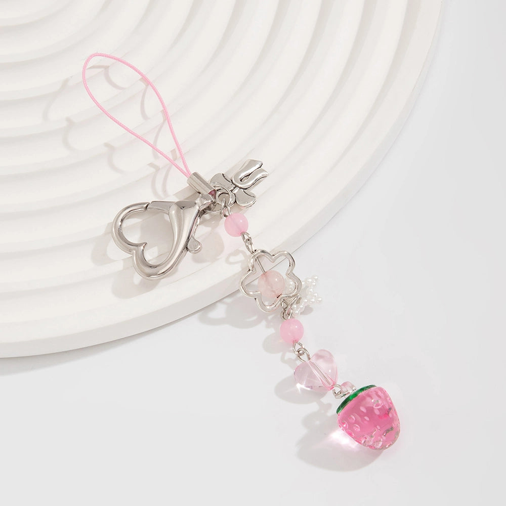 Strawberry Heart Keychain