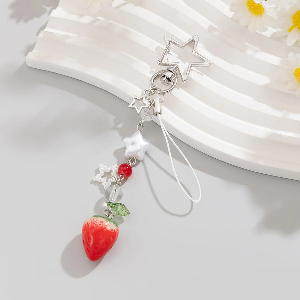 Strawberry Heart Keychain
