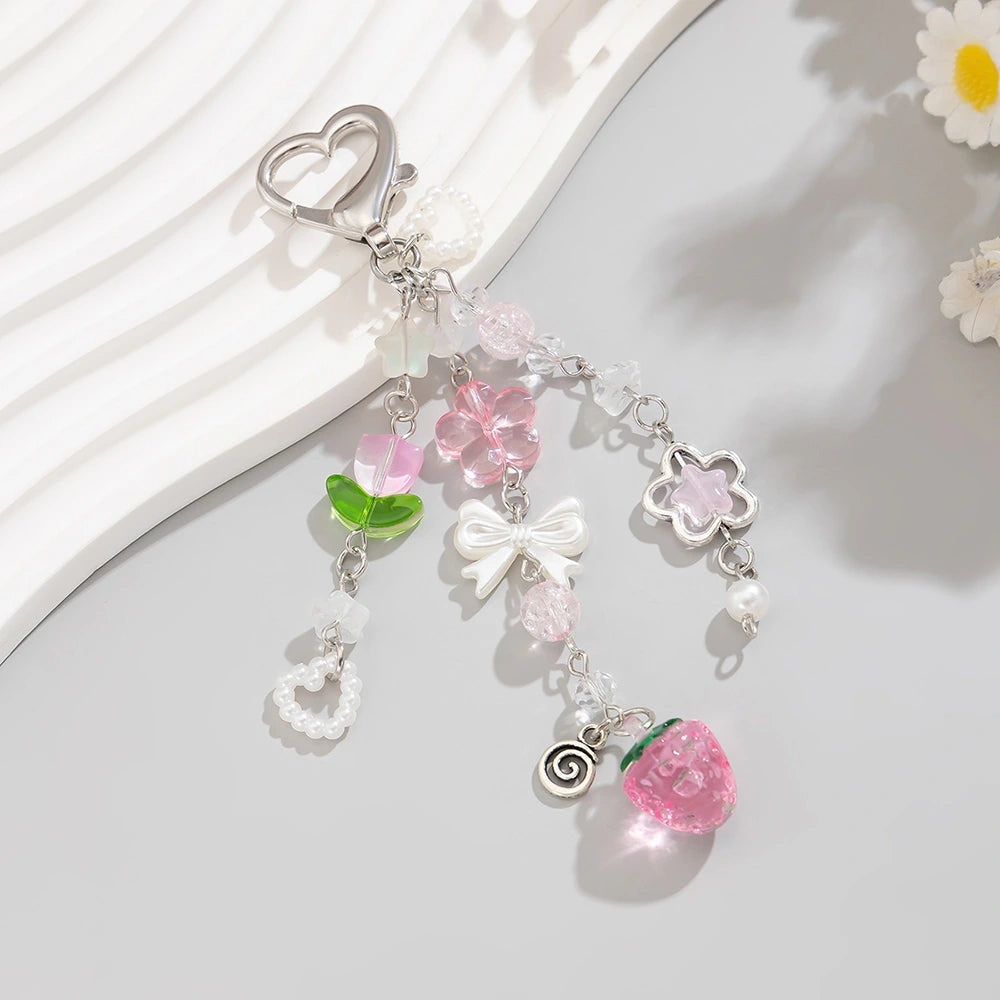 Strawberry Heart Keychain