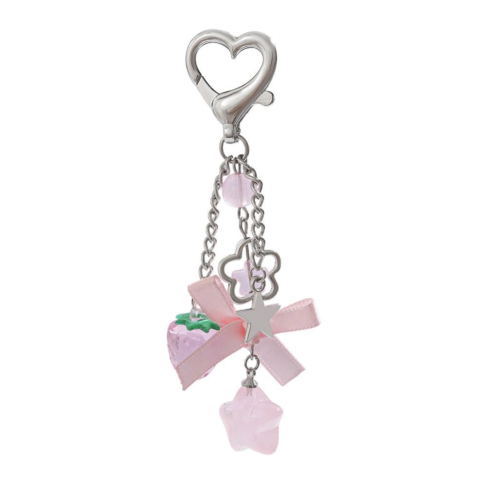 Strawberry Heart Keychain
