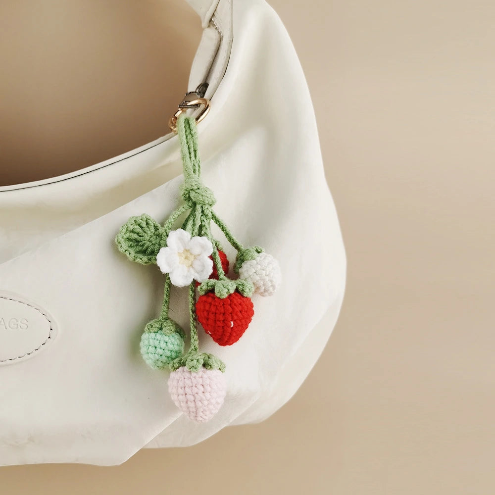 Strawberry String Bag Charm