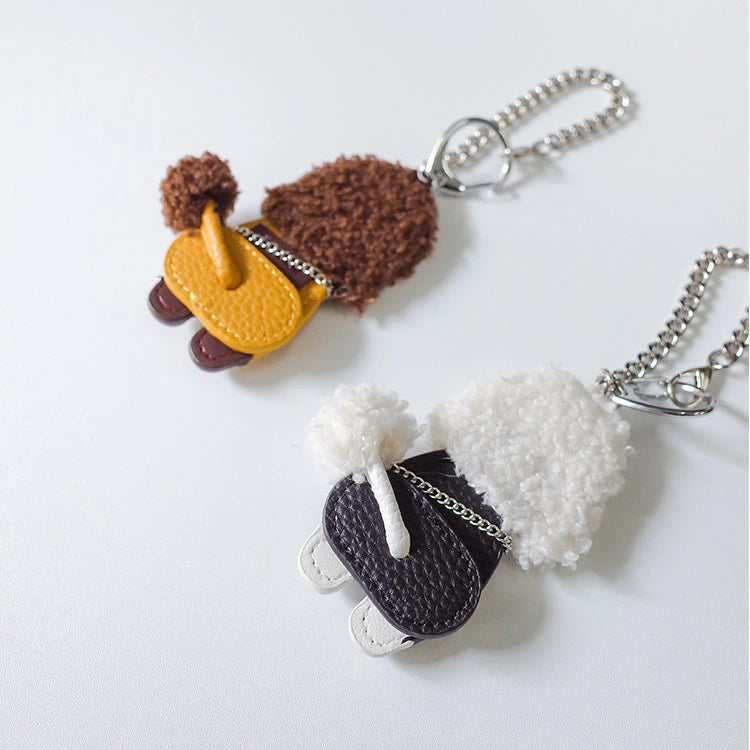 Stylish Poodle Dog Bag Charm