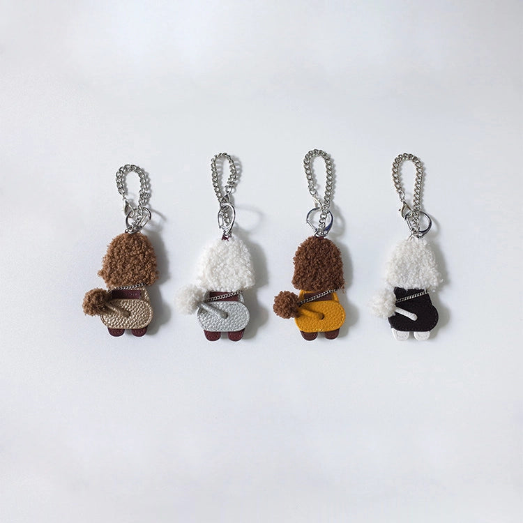 Stylish Poodle Dog Bag Charm