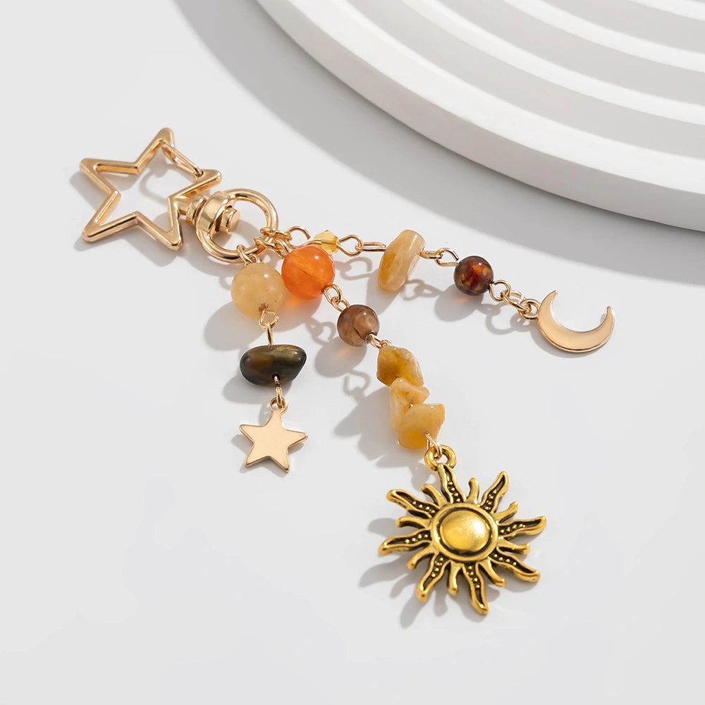 Sun and Moon Keychain