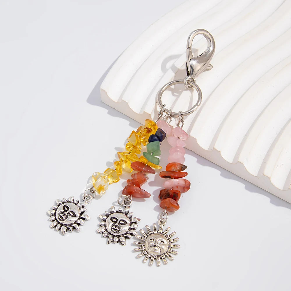 Sun and Moon Keychain