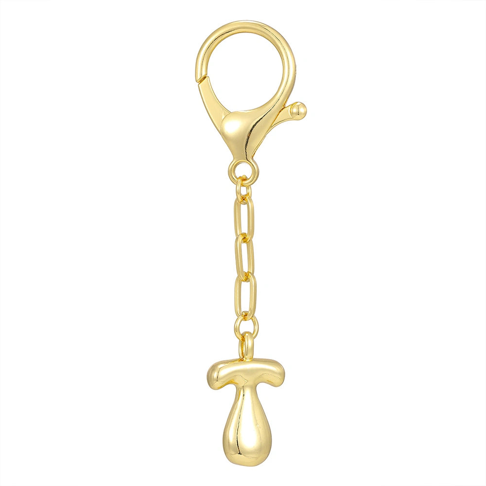Gold Letter Bag Charm