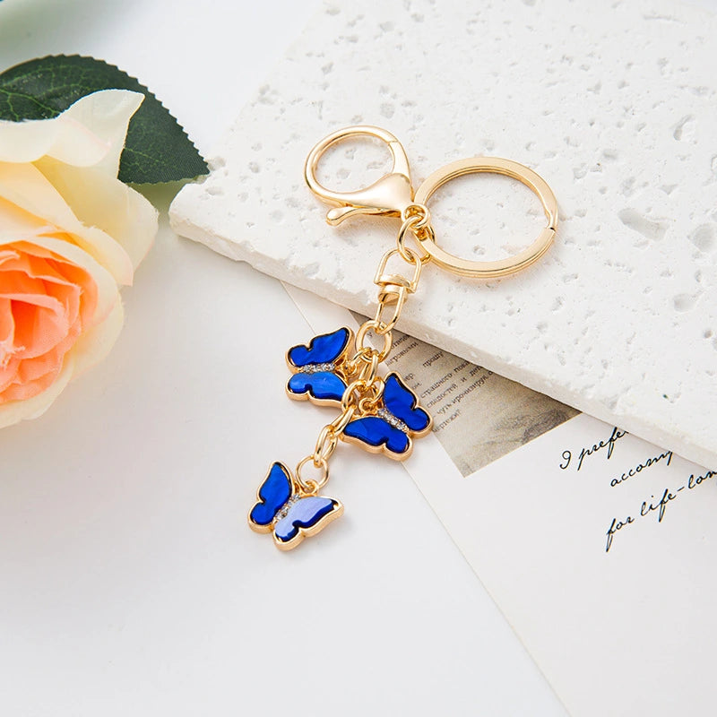 Three Butterflies Bag Charm