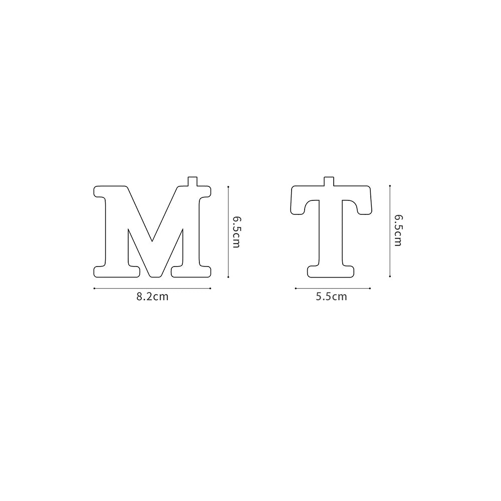 Two-Color Letter Keychain