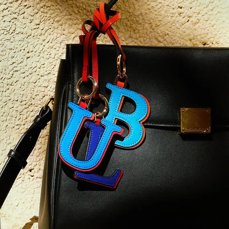 Two-Color Letter Keychain