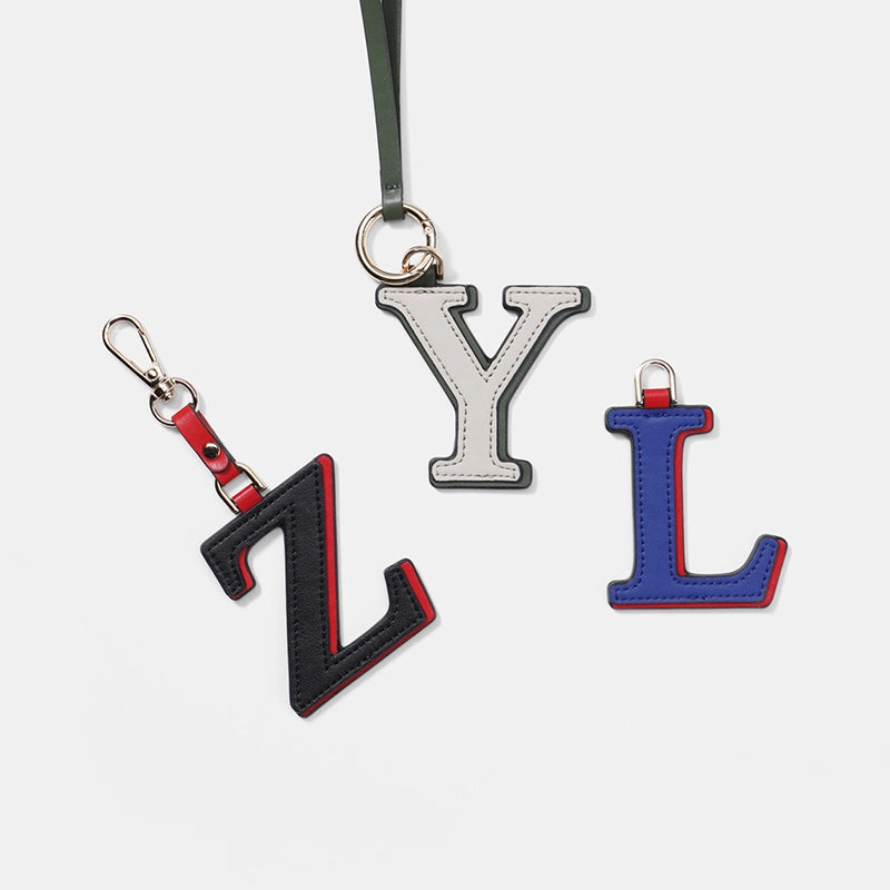 Two-Color Letter Keychain