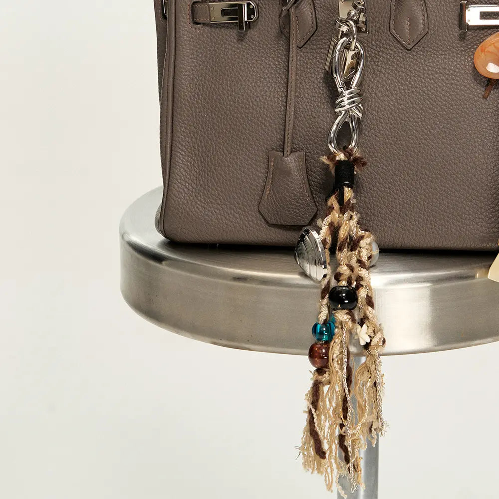 Two-Tone Braided Bag Charm
