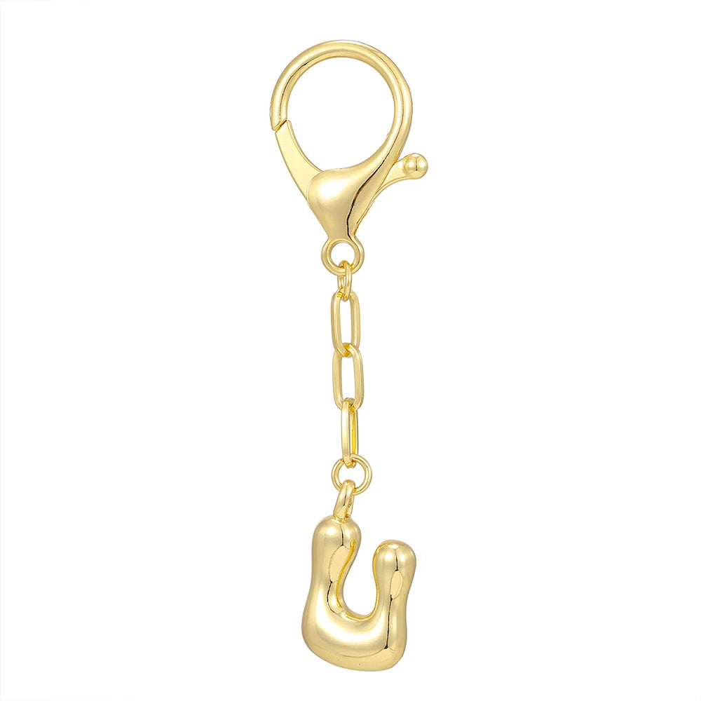 Gold Letter Bag Charm