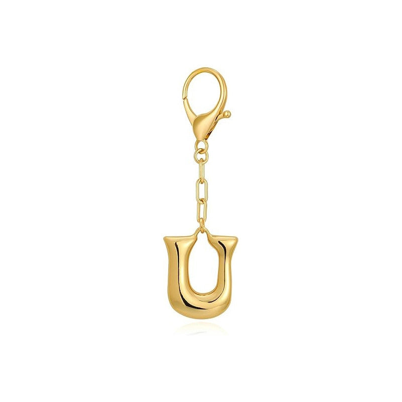 Gold Letter Bag Charm