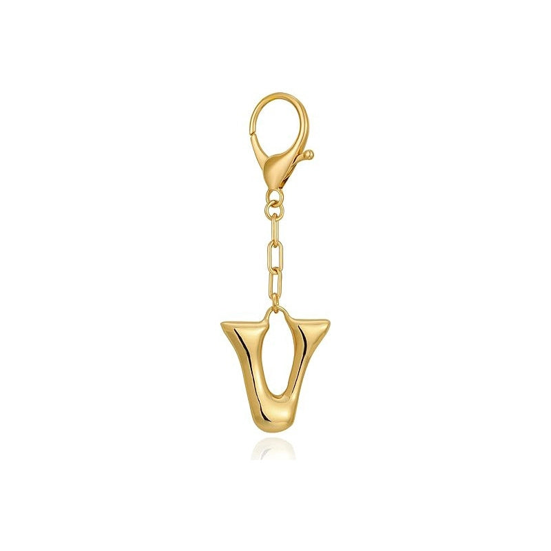 Gold Letter Bag Charm