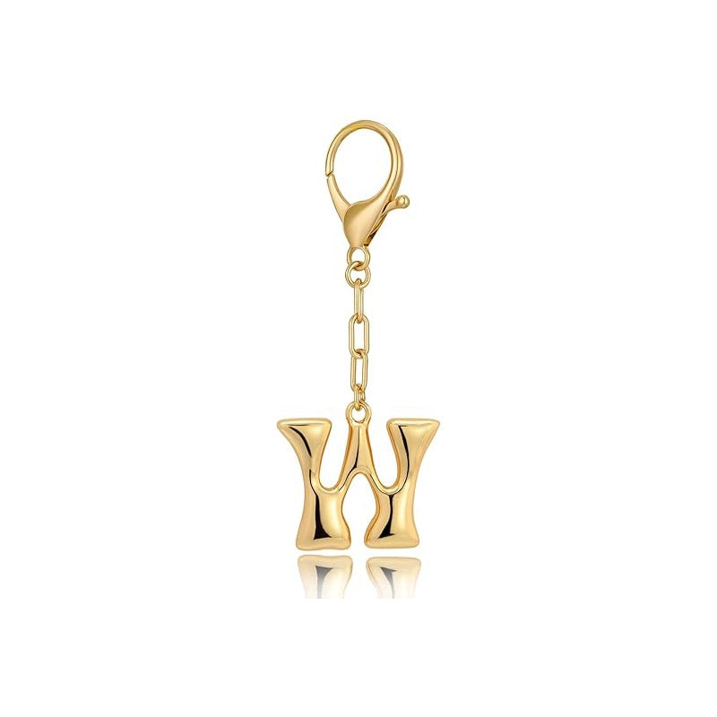 Gold Letter Bag Charm