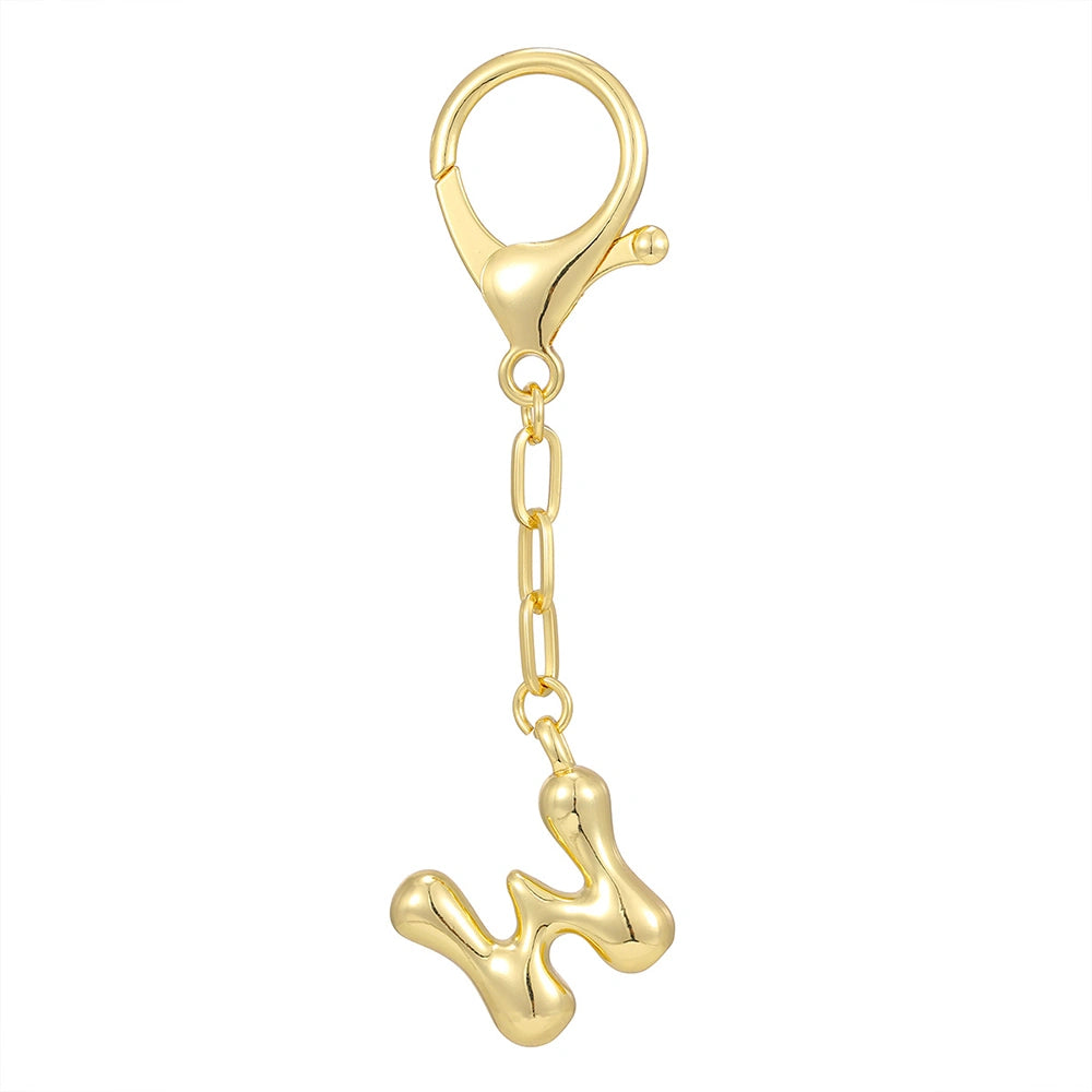 Gold Letter Bag Charm