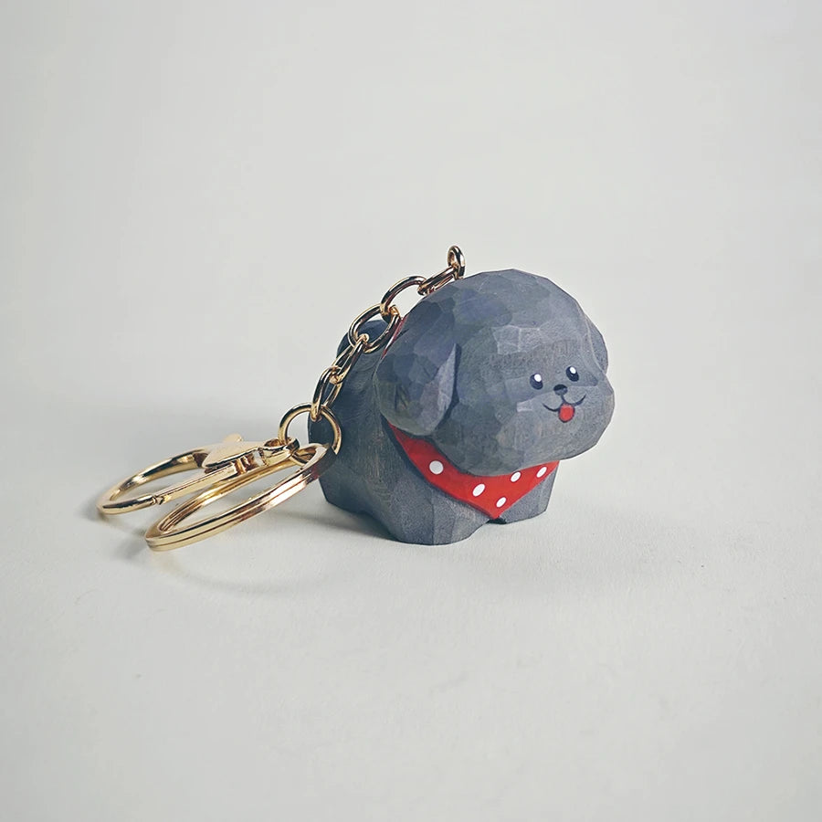 Wooden Carved Bag Charm